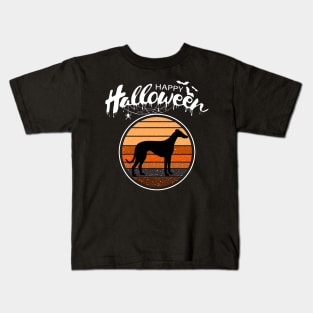 Funny Happy Halloween Beautiful Whippet Men Women Kids Gift Kids T-Shirt